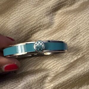 Coach Silver and Teal Bracelet